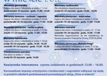 Kolejna propozycja spędzenia zimy w mieście. Tym razem zaprasza Dom Kultury Praga