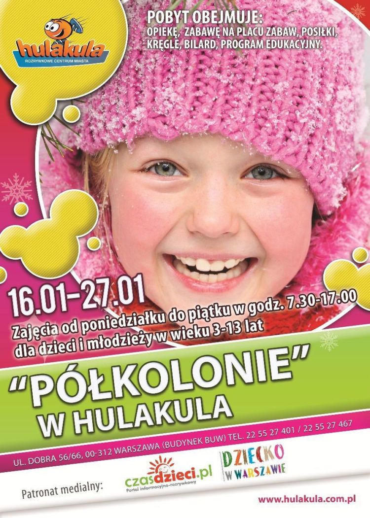 PÓŁKOLONIE ZIMOWE W HULAKULA