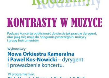 KONCERT RODZINNY. Kontrasty w muzyce