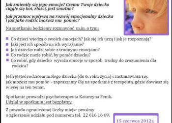 Fundacja Dzieci Niczyje zaprasza na bezpłatne spotkanie edukacyjne dla rodziców