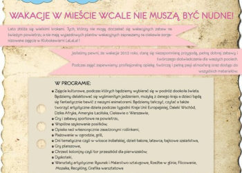 WAKACJE W KLUBOKAWIARNI LALALA – WAKACJE W MIEŚCIE WCALE NIE MUSZĄ BYĆ NUDNE!