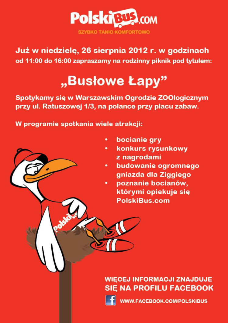 PolskiBus.com zaprasza na Busłowe Łapy w warszawskim ZOO