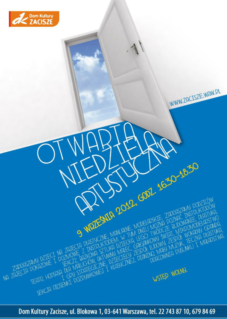 Dom Kultury Zacisze – Otwarta Niedziela Artystyczna