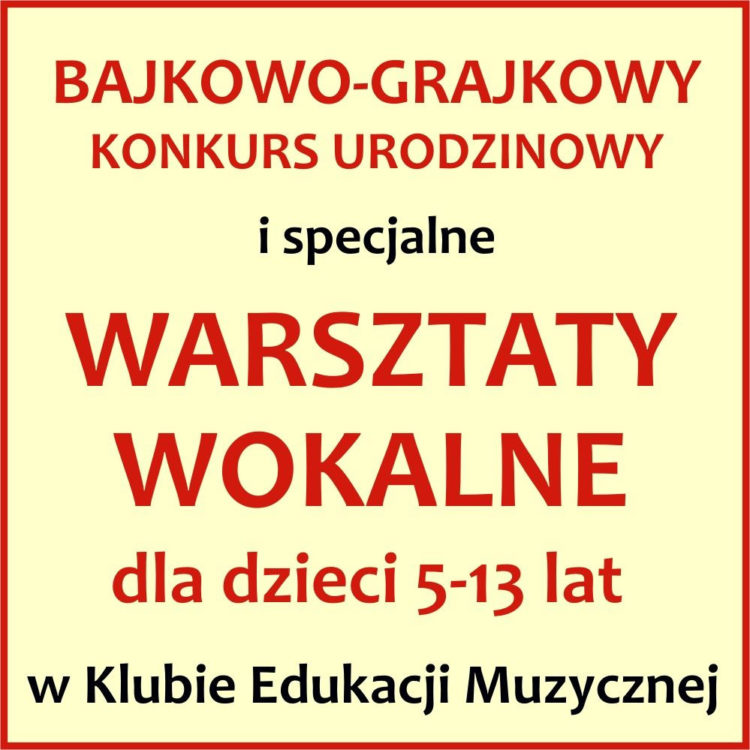 Warsztaty wokalne i Bajki Grajki
