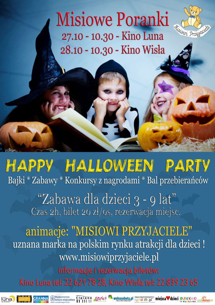 Happy Halloween w sobotę 27.10 w kinie Luna i w niedzielę 28.10 w kinie Wisła