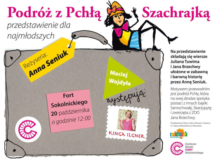 Wydarzenie teatralne dla dzieci w tę niedzielę – spektakl Podróż Pchły Szachrajki w Forcie Sokolnickiego