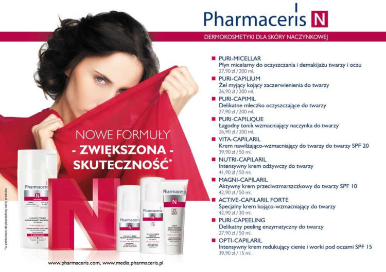 Nowe formuły dermokosmetyków Pharmaceris N do skóry naczynkowej