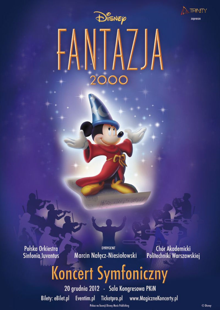 Konkurs POLEĆ NAS ZNAJOMYM – do wygrania 3 podwójne zaproszenia na koncert „Disney Fantazja 2000” 20 grudnia