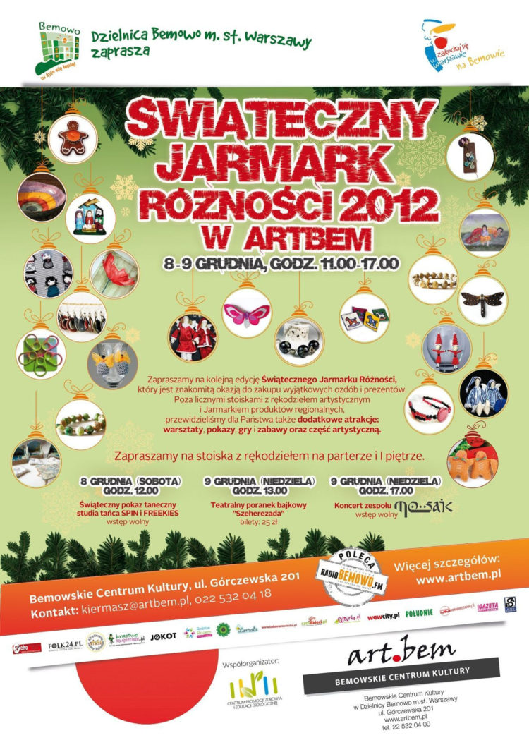 IMPREZA: Świąteczny Jarmark Różności w Artbem – 8-9.12.2012