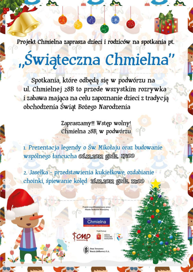 SPOTKANIE: Świąteczna Chmielna – 06.12 i 16.12.2012