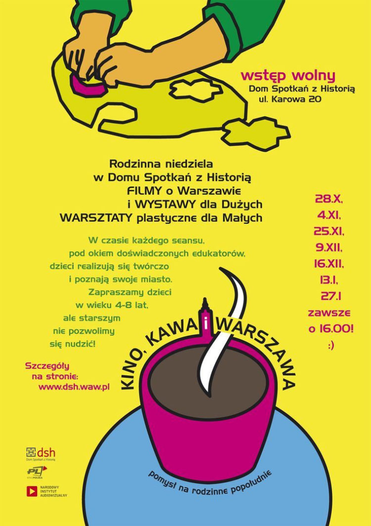 WARSZTATY: Warsztaty dla dzieci towarzyszące cyklowi „Kino, kawa i Warszawa” 13.01.2013