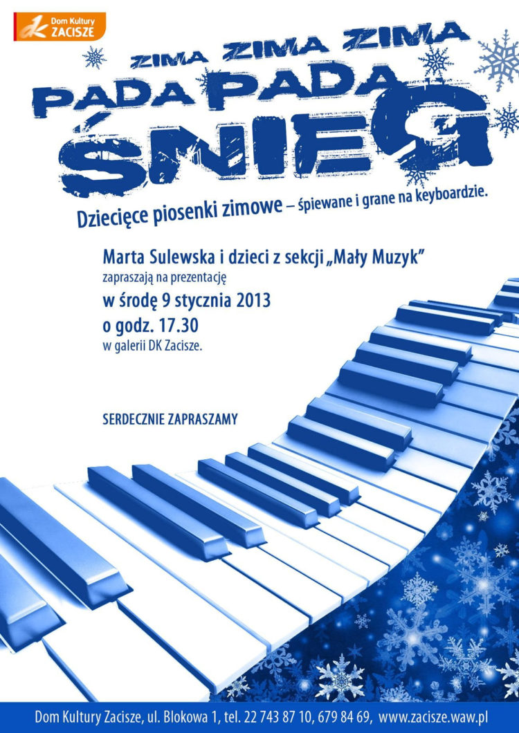 KONCERT: Zimowy koncert w Galerii DK Zacisze – 9.01.2013