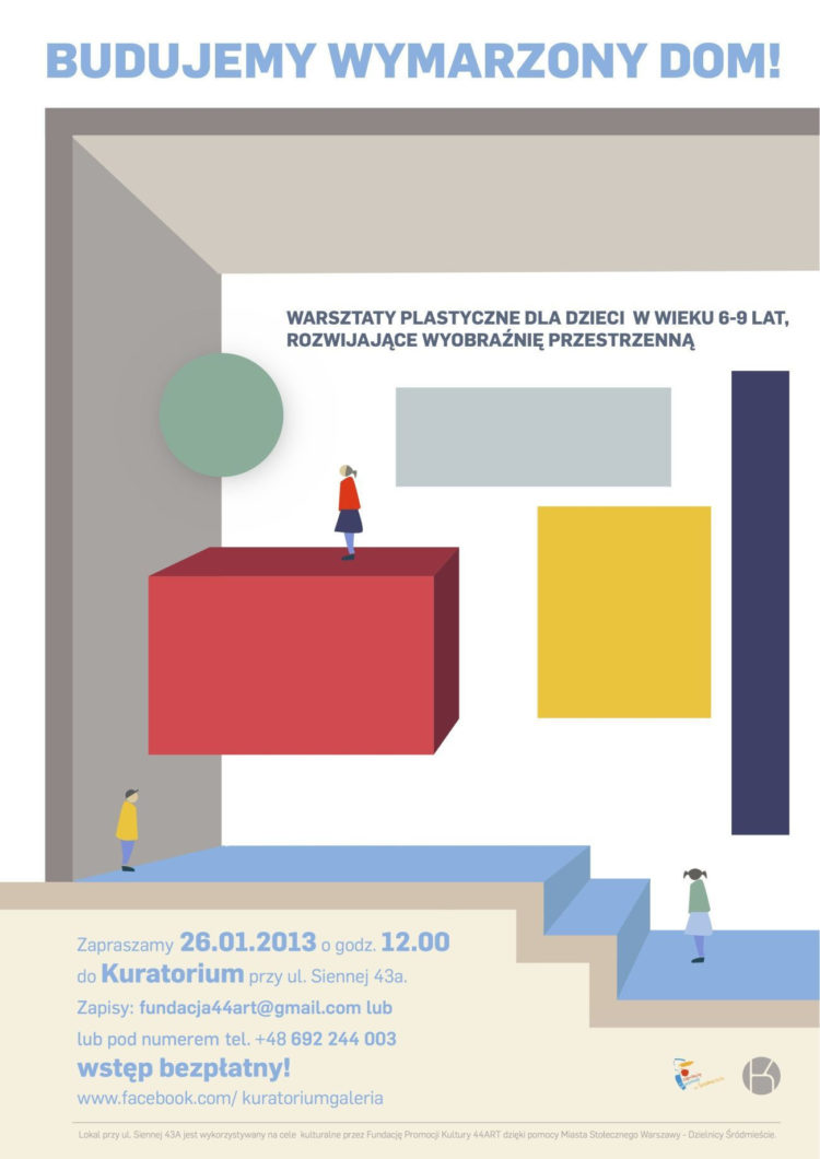 WARSZTATY: Warsztaty plastyczne dla dzieci w wieku 6 – 9 lat rozwijające wyobraźnię przestrzenną – 26.01.2013