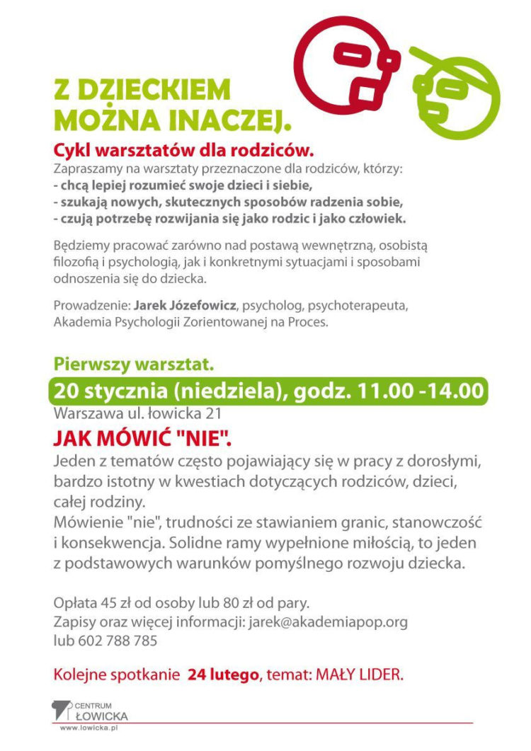 WARSZTATY: Jak mówić NIE – 20.01.2013