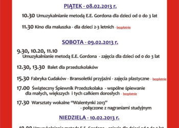 ZAJĘCIA: Weekend w Nutka Cafe  – 8-10.02.2013