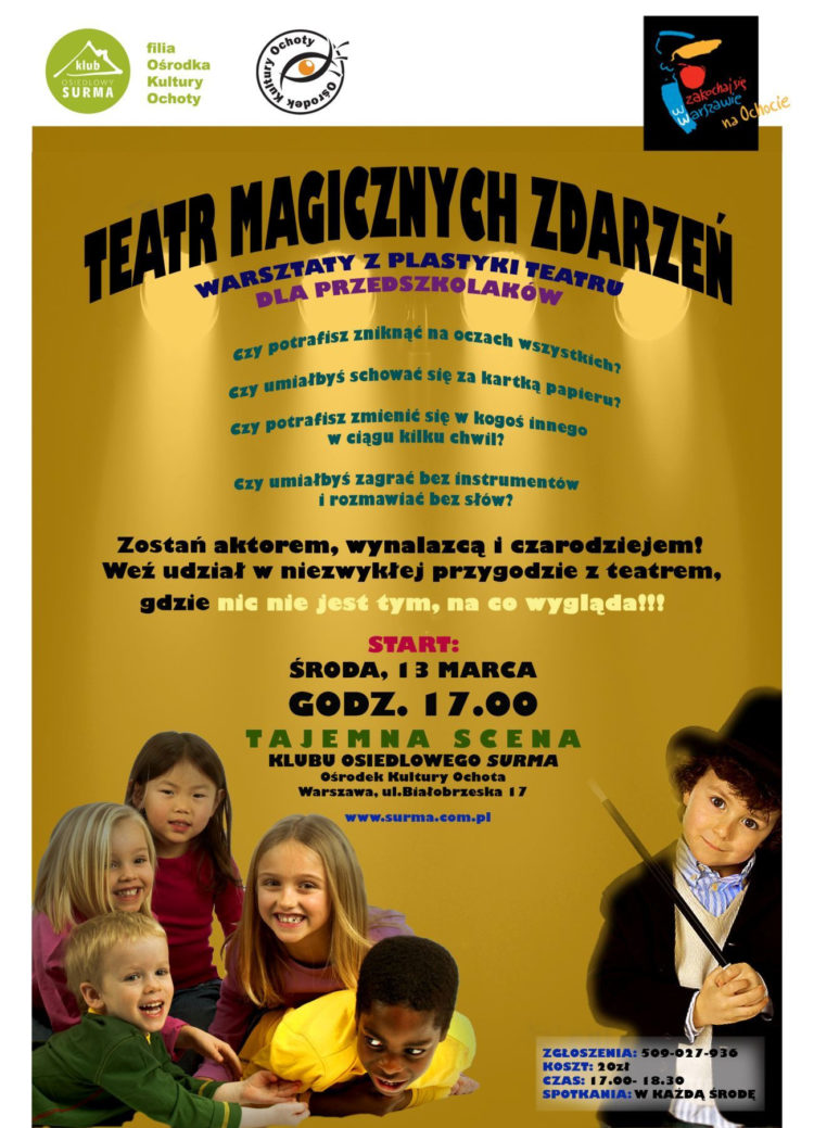 WARSZTATY: Warsztaty z plastyki teatru 13.03.2013