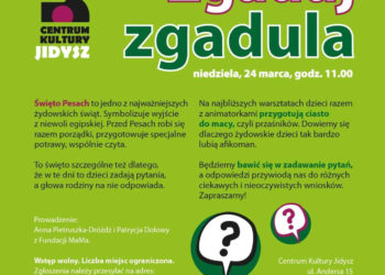 WARSZTATY: Centrum Kultury Jidysz   zaprasza na   WARSZTATY DLA DZIECI w wieku lat 3-8 pt. Zgaduj Zgadula – 24.03.2013