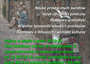 KURS: MIĘDZYPOKOLENIOWY KURS JĘZYKA WŁOSKIEGO od 08.03.2013