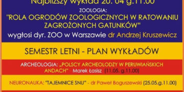 ZAJĘCIA: Wykład Bródnowskiego Uniwersytetu Dzieci. Tytuł wykładu: Rola ogrodów zoologicznych w ratowaniu zagrożonych gatunków. – 20.04.2013