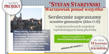 Konkurs   ”Stefan Starzyński – Warszawiak ponad wszystko!”