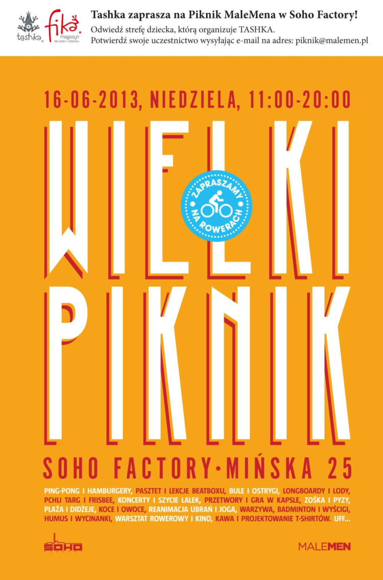 IMPREZA: WIELKI RODZINNY PIKNIK W SOHO FACTORY 16.06.2013