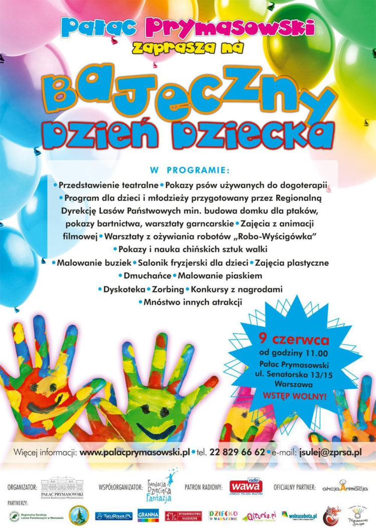 IMPREZA: Bajeczny Dzień Dziecka w Pałacu Prymasowskim – 09.06.2013