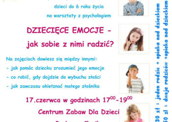 WARSZTATY: „Dziecięce emocje – jak sobie z nimi radzić?” 17.06.2013
