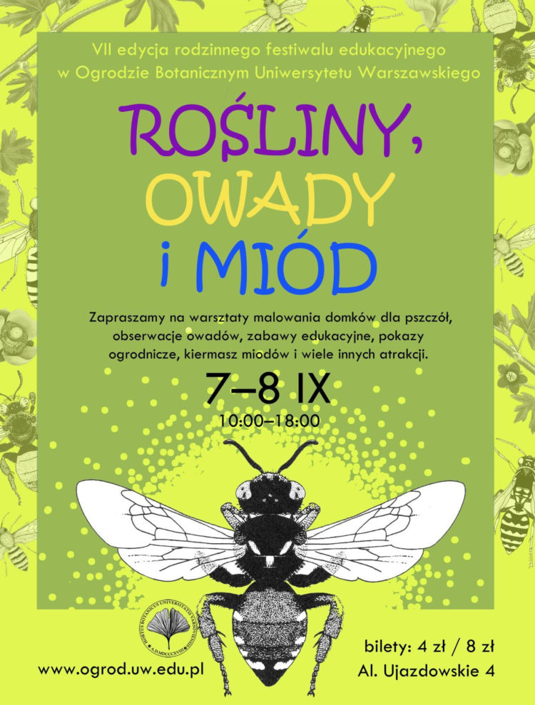 IMPREZA: Rosliny, owady i miód w Ogrodzie Botanicznym UW – 07-08.09.2013