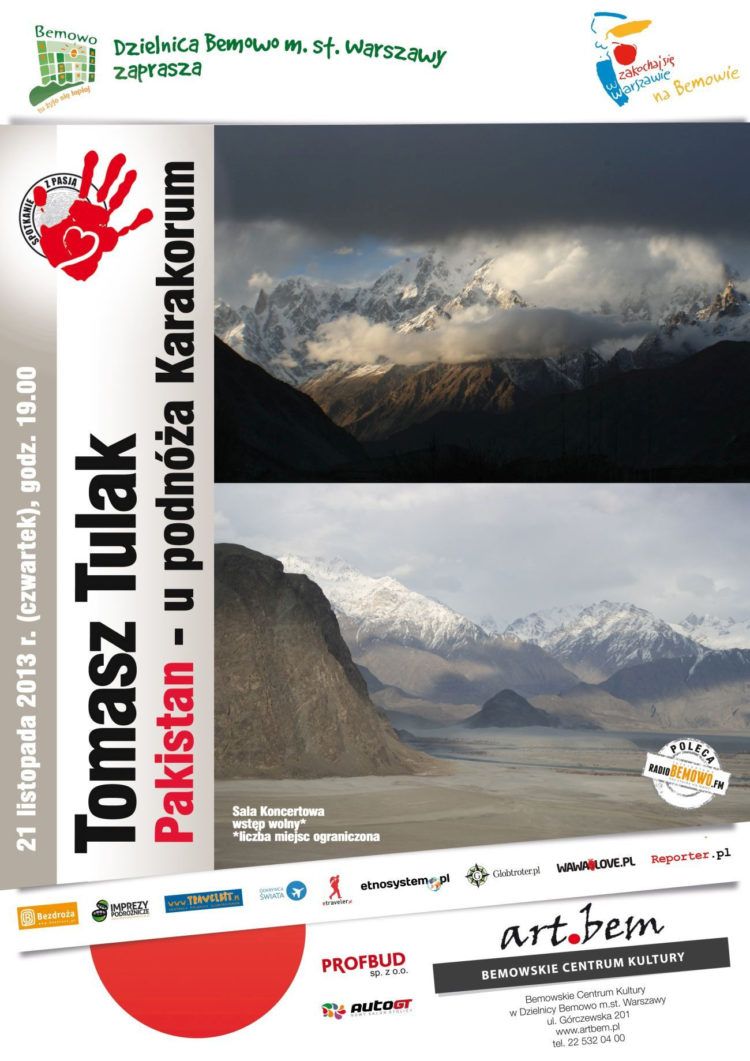 SPOTKANIE Z PASJĄ: TOMASZ TULAK ,,PAKISTAN – U PODNOŻA KARAKORUM”