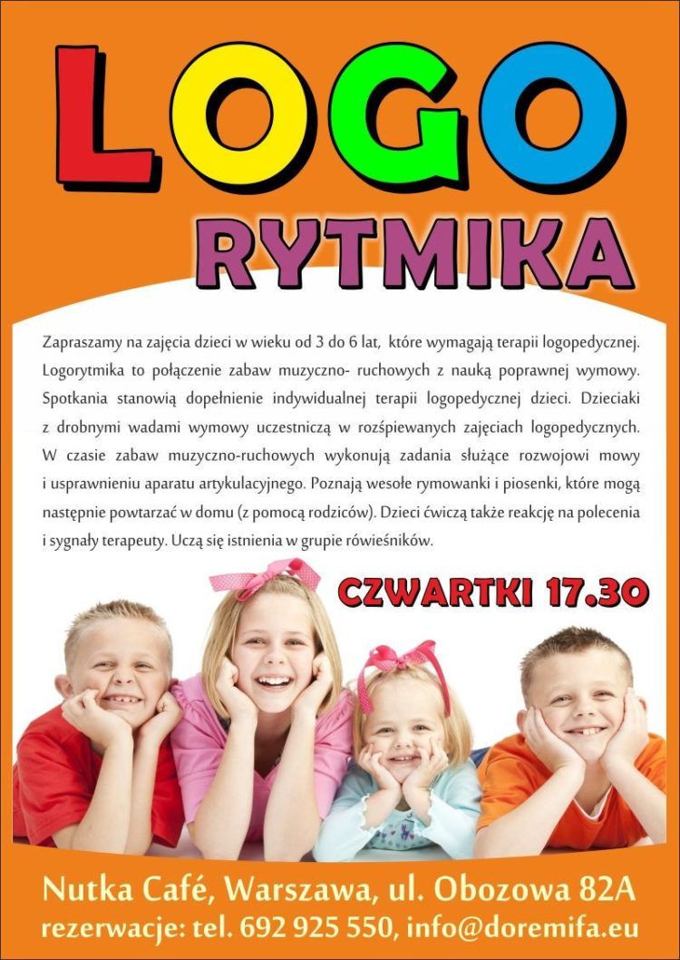 LOGORYTMIKA – nowe zajęcia umuzykalniające dla przedszkolaków