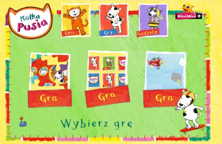 GRY I ZABAWY Z BOHATERAMI SERIALU „KOTKA PUSIA”  NA MINIMINIPLUS.PL