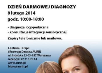 Zapraszamy na DZIEŃ DARMOWEJ DIAGNOZY logopedycznej oraz konsultacji  z zakresu integracji sensorycznej!