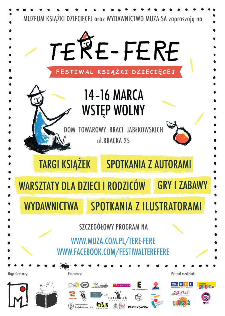 Tere-fere – znamy już pełen program pierwszego w Warszawie festiwalu książki dziecięcej!