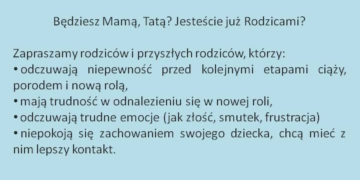 Bezpłatne konsultacje dla rodziców małych dzieci i rodziców spodziewających się dziecka.