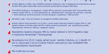 Badania u kobiet w ciąży  w kierunku konfliktu płytkowego