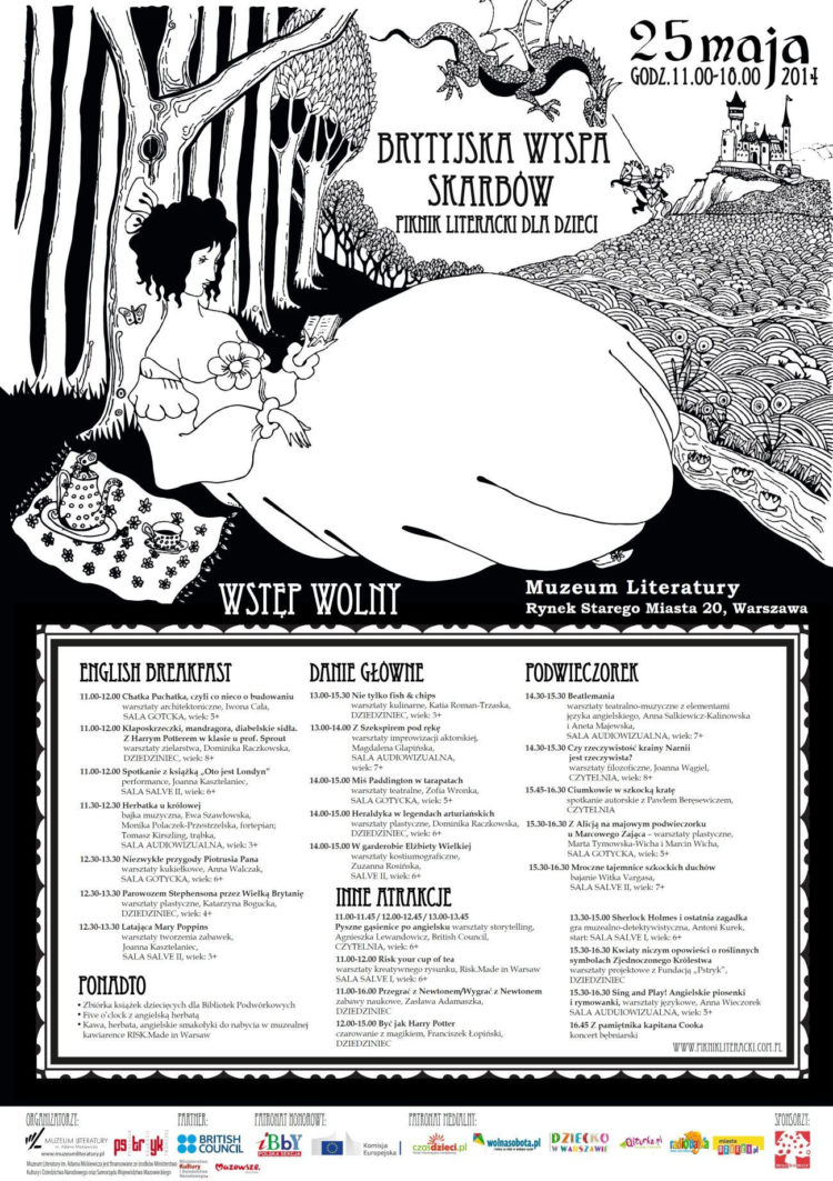 Piknik Literacki Dla Dzieci W Muzeum Literatury „Brytyjska Wyspa Skarbów”