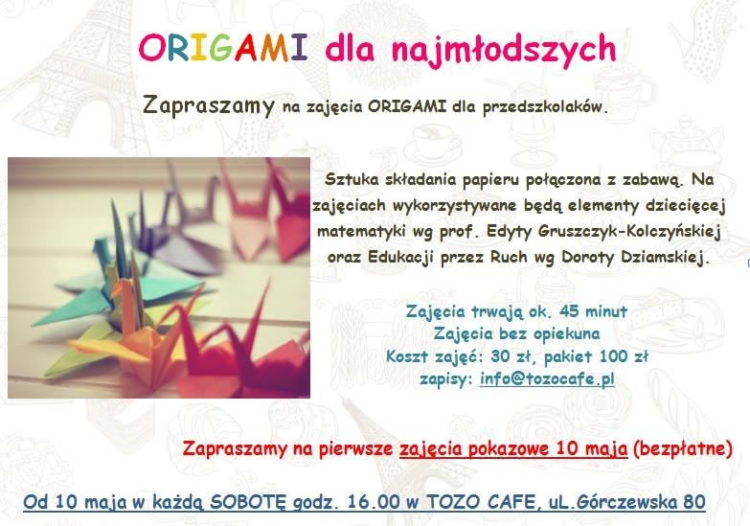 ORIGAMI DLA NAJMŁODSZYCH