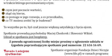 Spotkanie pt. Być tatą