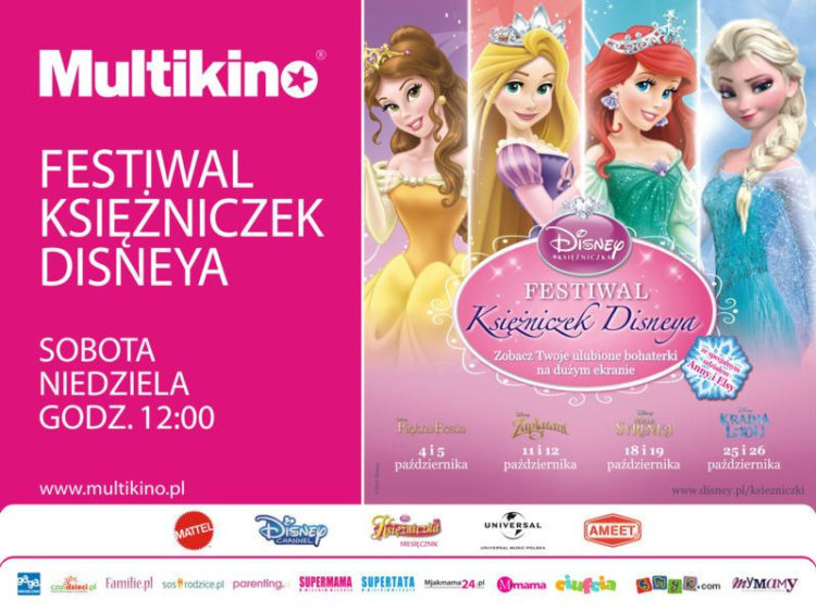 Festiwal Księżniczek Disneya w każdą sobotę i niedzielę października w Multikinie