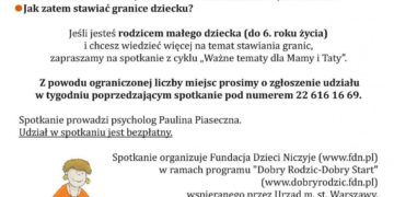 Spotkanie pt. Niegrzeczny Maluch – czyli jak stawiać granice dziecku?