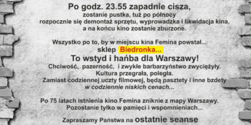 Ostatni już repertuar Kina Femina na okres 19-21 września