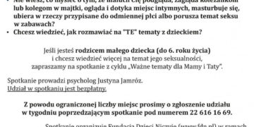 Spotkanie pt. Seksualność małego dziecka