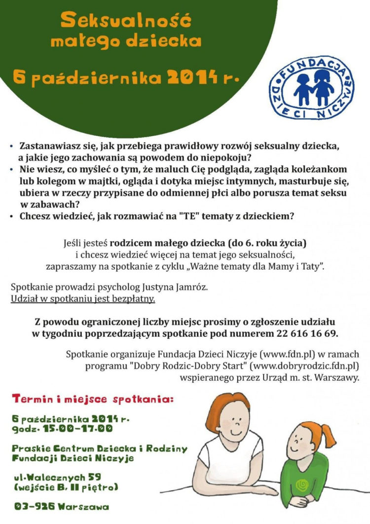 Spotkanie pt. Seksualność małego dziecka