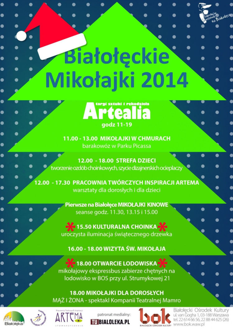 Targi rękodzieła, w kinie oraz … w chmurach, czyli białołęckie Mikołajki