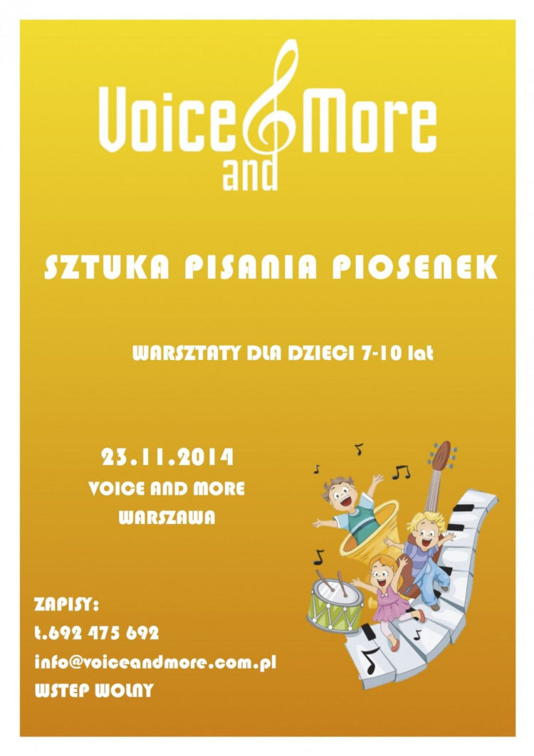 Sztuka Pisania Piosenek – warsztat dla dzieci