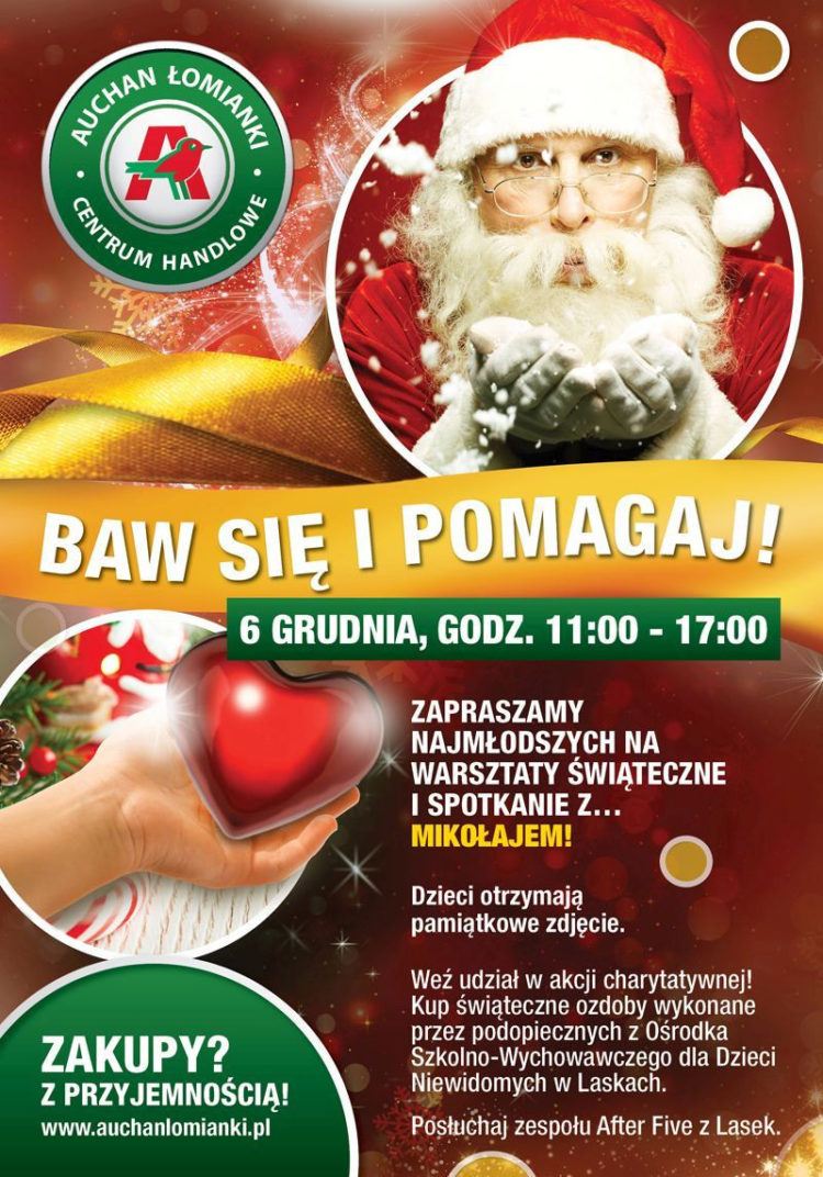 Przyłącz się do Mikołajkowej akcji charytatywnej na rzecz niewidomych dzieci z Lasek!