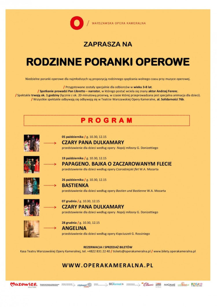 Konkurs! Wygraj zaproszenie na Poranki w Operze!