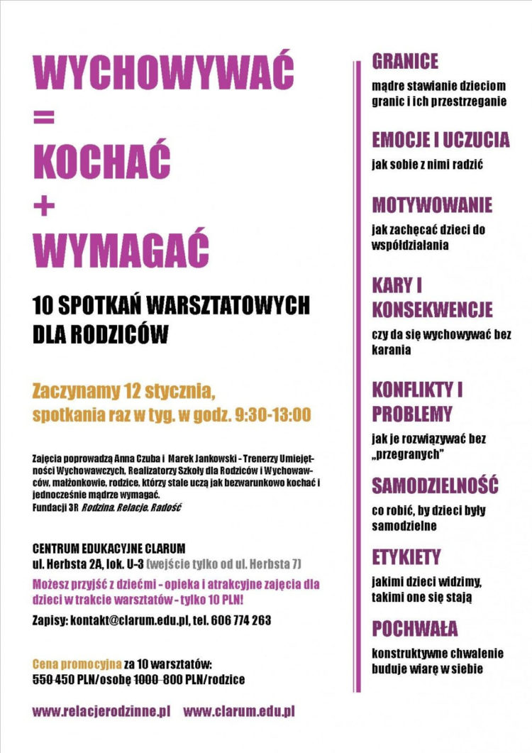 Wychowuję = Kocham + Wymagam