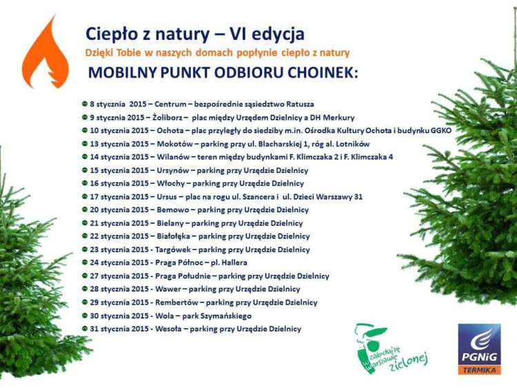 Rozpoczęła się warszawska zbiórka choinek