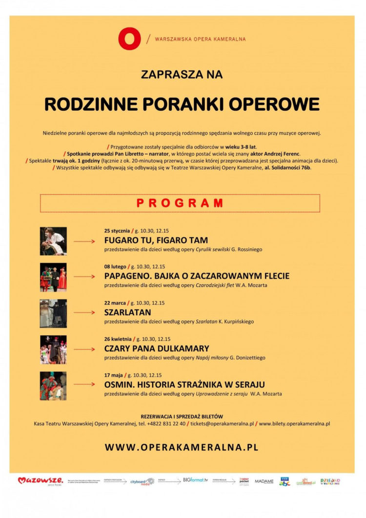 Rodzinne Poranki Operowe – FIGARO TU, FIGARO TAM